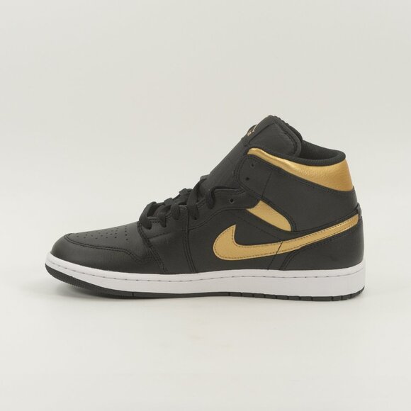 Air Jordan 1 Mid 'Black - Metallic Gold' DQ8426-071 Multi-Size - Picture 2 of 10